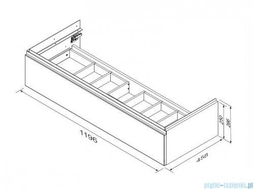 Oristo Brylant szafka podumywalkowa wisząca 120x25x45 mokka mat OR36-SD1S-120-21
