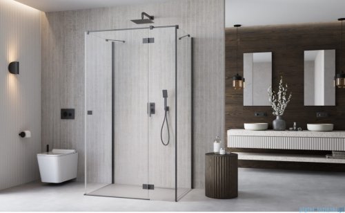 Radaway Essenza Brushed GunMetal Kdj+S kabina 80x120x80cm prawa szczotkowany grafit 1384051-01-01/1385024-92-01R/1384051-01-01
