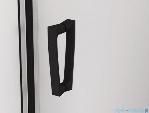 SanSwiss Cadura Black Line drzwi wahadłowe 100cm jednoczęściowe prawe z polem stałym czarny mat CA31CD1000607