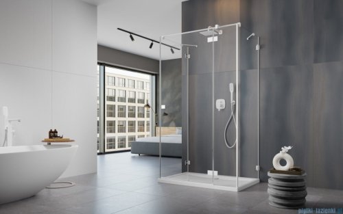 Radaway Essenza Pro White Kdj+S kabina 100x90x100cm prawa biały mat/szkło przejrzyste 10097390-04-01R/10098100-01-01/10098100-01-01