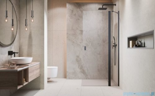 Radaway Nes KDD II Brushed GunMetal kabina walk-in 100cm prawa szczotkowany grafit szkło przejrzyste 10031100-92-01R