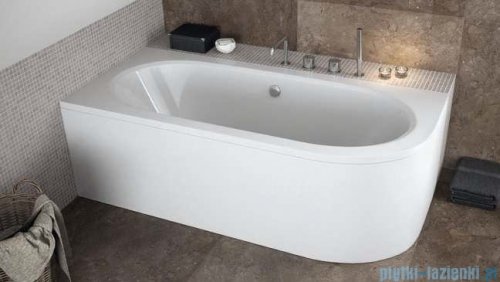 Besco Avita 150x75cm wanna asymetryczna lewa + obudowa + syfon #WAA-150-NL/OAA-150-NS/19975