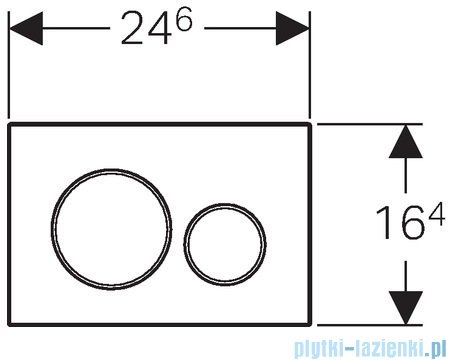 Geberit Sigma20 Przycisk uruchamiający biały/chrom matowy/chrom matowy 115.882.KL.1