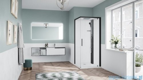 Novellini Glax 1 2.0 kabina standard 80x80 prawa czarna G21GF80DTF-1HH