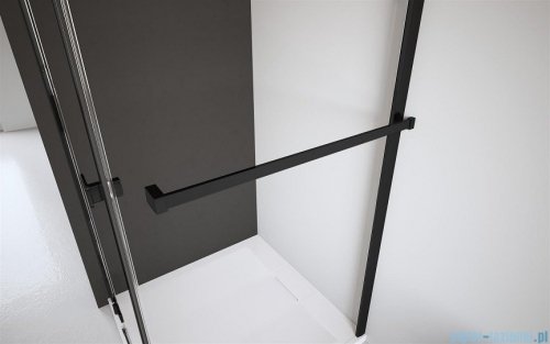 Radaway Modo New Black IV kabina Walk-in 120x95 czarny mat/szkło przejrzyste 389624-54-01/389095-54-01