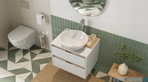 Excellent Design Korek klik-klak umywalkowo bidetowy, korpus chrom, pokrywa ceramiczna biały mat ARIN.1485.K.01.WHMCR
