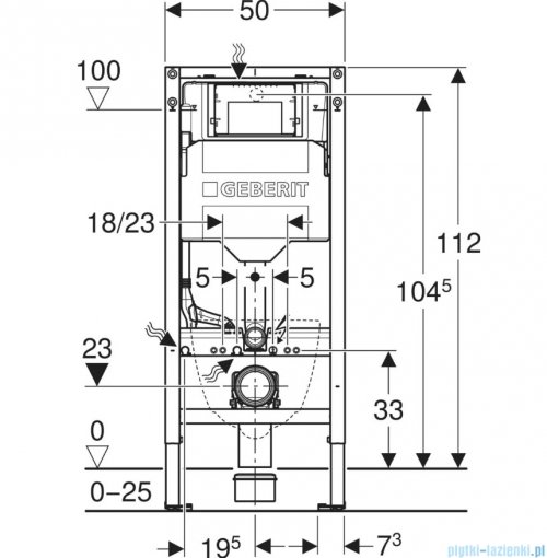 Geberit Duofix stelaż podtynkowy do WC Sigma H112 111.320.00.6