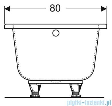 Geberit Perfect wanna prostokątna 180x80cm 554.074.01.1