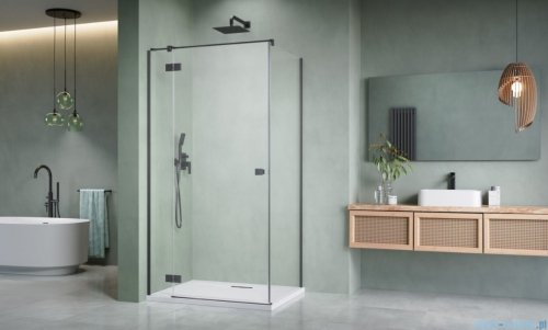 Radaway Essenza 8 Brushed GunMetal Kdj kabina 90x100cm lewa szczotkowany grafit 10480612-01-01L/10470237-92-01L/10113100-01-01