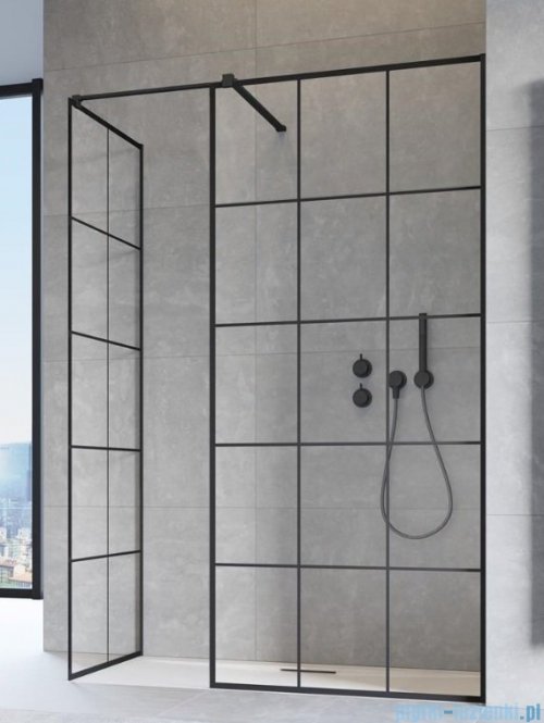 Radaway Modo New Black III kabina Walk-in 70x100x200 Factory industrialny, loft