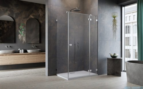 Radaway Essenza Pro Brushed Nickel Kdj kabina 80x100cm prawa szczotkowany nikiel 10097080-91-01R/10098100-01-01