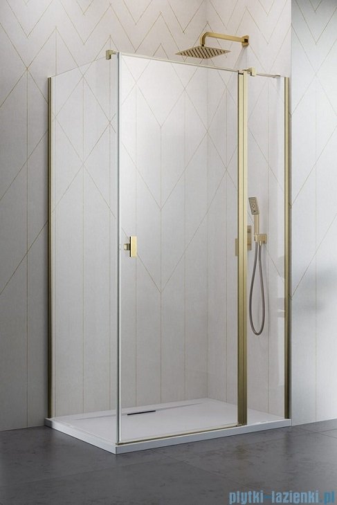 Radaway Nes Kdj II Brushed Gold kabina 80x75cm prawa szczotkowane złoto 10032080-99-01R/10039075-01-01
