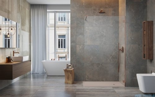 Radaway Essenza Pro Brushed Copper 85x200 kabina Walk-in szczotkowana miedź 10103085-93-01 
