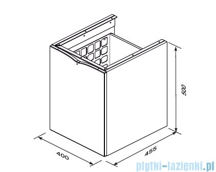 Oristo Siena szafka niska z koszem 40x50x45cm piaskowy mat OR45-SN1S-40-10