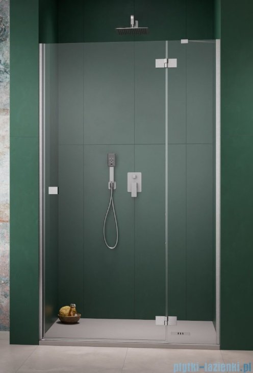Radaway Essenza Brushed Nickel Dwj drzwi wnękowe 80cm prawe szczotkowany nikiel/szkło przejrzyste 1385012-91-01R