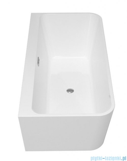 Besco Varya 150x75cm wanna wolnostojąca przyścienna + syfon klik-klak chrom #WAS-150-VR