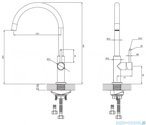 Omnires Y bateria zlewozmywakowa czarny Y1251BL