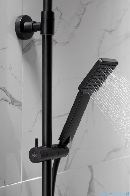 KFA LOGON BLACK deszczownia z baterią termostatyczną natryskową czarny 5746-910-81