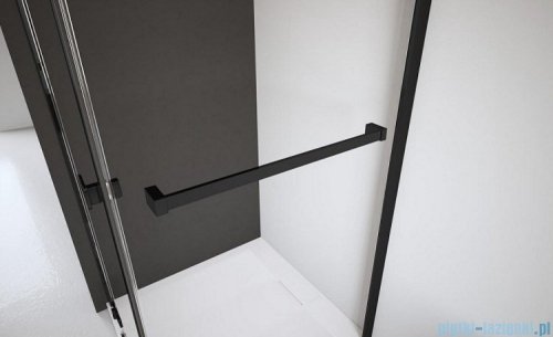 Radaway Nes 8 Black Dws I drzwi wnękowe 120cm prawe czarny mat/szkło przejrzyste 10078110-54-01R/10078112-01-01