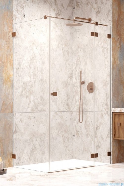 Radaway Essenza Pro Brushed Copper Kdj kabina 90x90cm prawa szczotkowana miedź 10097090-93-01R/10098090-01-01