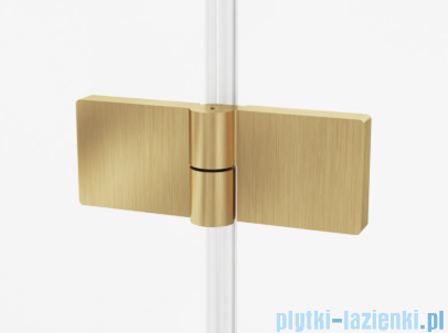 Ronal ANNEA AN13 Drzwi jednoczęściowe ze ścianką stałą w linii 120x200cm lewe złoto szczotkowane AN13G12001307