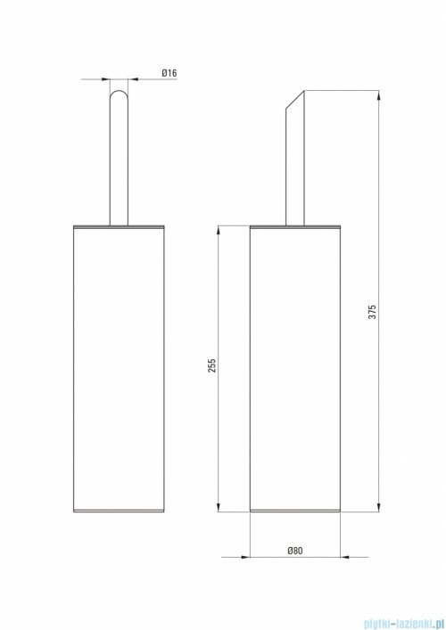 Deante SILIA Szczotka WC wolnostojąca chrom ADI_0712