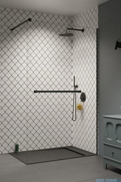 Radaway Modo New II Brushed GunMetal z wieszakiem kabina Walk-in 115x200 szczotkowany grafit 389115-92-01W