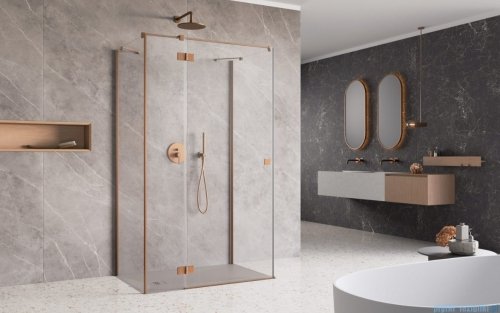Radaway Essenza Brushed Copper Kdj+S kabina 100x100x100cm lewa szczotkowana miedź 1384052-01-01/1385022-93-01L/1384052-01-01