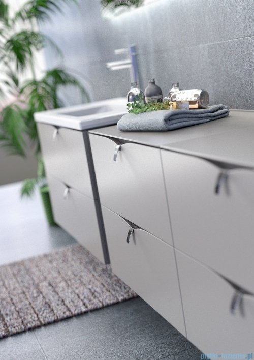 Oristo Siena szafka podumywalkowa wisząca 60x50x45cm oliwkowy mat OR45-SD2S-60-17