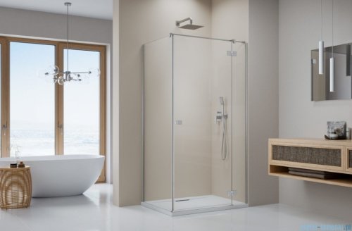 Radaway Essenza 8 Brushed Nickel Kdj kabina 100x90cm prawa szczotkowany nikiel 10480612-01-01R/10470337-91-01R/10113090-01-01