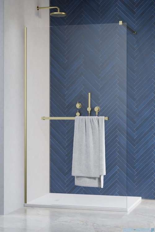 Radaway Modo New II Brushed Gold z wieszakiem kabina Walk-in 105x200 szczotkowane złoto 389105-99-01W