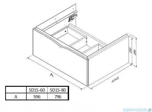 Oristo Siena szafka podumywalkowa wisząca 60x25x45cm mokka mat OR45-SD1S-60-21