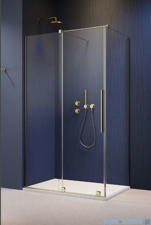 Radaway Furo Kdj Brushed Gold kabina 130x80cm lewa szczotkowane złoto 10104672-99-01L/10110630-01-01/10113080-01-01