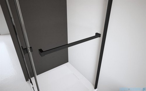 Radaway Idea Black Kdd Factory kabina prysznicowa 110x90cm czarny mat/szkło przejrzyste 387063-54-55L/387060-54-55R