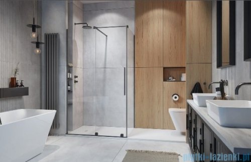 Radaway Furo Kdj Brushed GunMetal kabina 130x70cm lewa szczotkowany grafit 10104672-92-01L/10110630-01-01/10113070-01-01