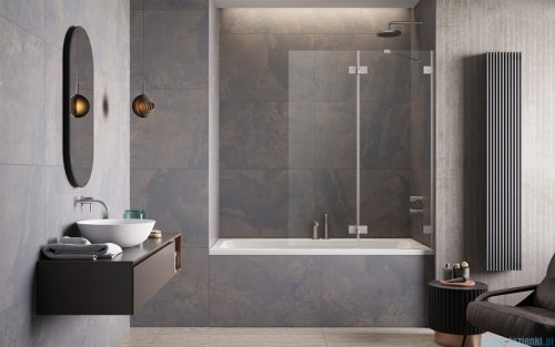 Radaway Essenza Pro Brushed Nickel Pnd II parawan nawannowy 140cm prawy szczotkowany nikiel 10102140-91-01R