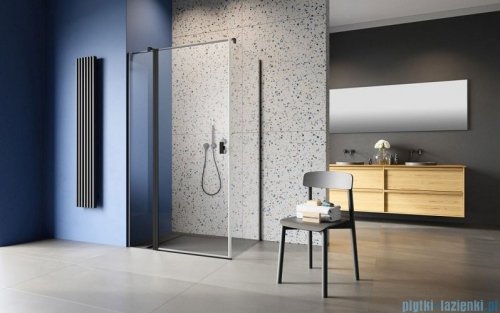 Radaway Nes 8 Black Kdj II kabina 80x75cm lewa czarny mat/szkło przejrzyste 10086080-54-01L/10089075-01-01