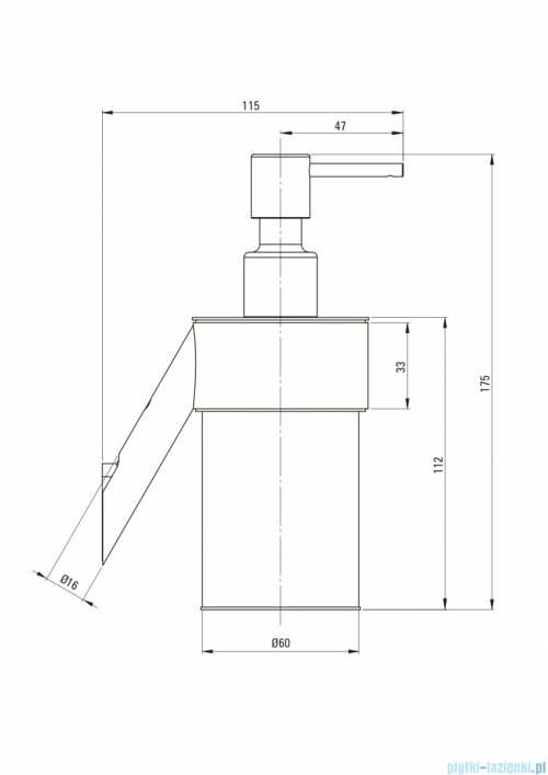  Deante SILIA Dozownik mydła ścienny nero ADI_N421