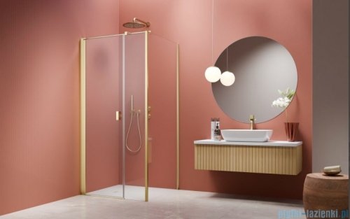 Radaway Nes 6 Kds I Brushed Light Gold kabina 120x70cm lewa szczotkowane jasne złoto 10023120-98-01L/10043070-98-01