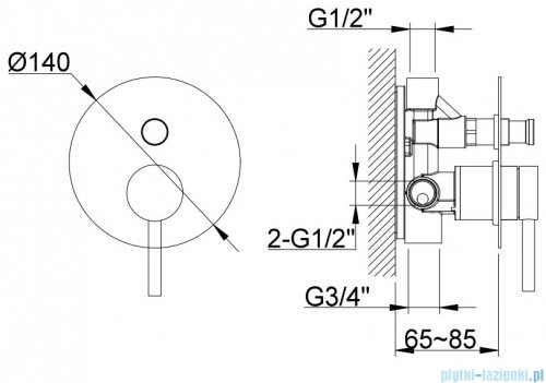 Kohlman Axel zestaw prysznicowy z deszczownicą 25 cm chrom QW210AR25