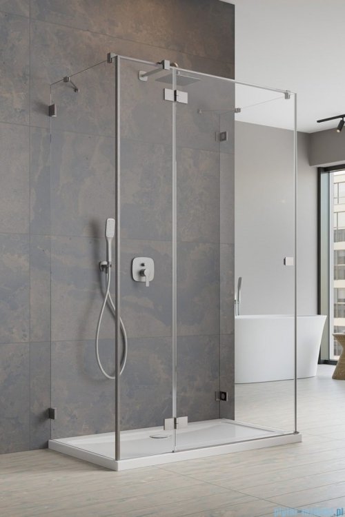 Radaway Essenza Pro Brushed Nickel Kdj+S kabina 90x120x90cm lewa szczotkowany nikiel 10097312-91-01L/10098090-01-01/10098090-01-01