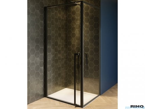 Riho Lucid GD201 kabina prysznicowa z wieszakiem 80x80cm czarna G005007121