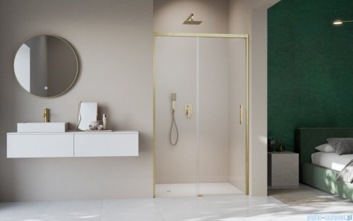 Radaway Idea DWJ Brushed Gold drzwi wnękowe 140cm lewe szczotkowane złoto 387018-99-01L
