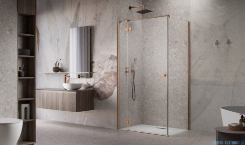 Radaway Essenza 8 Brushed Copper Kdj kabina 100x120cm lewa szczotkowana miedź 10480612-01-01L/10470337-93-01L/10113120-01-01