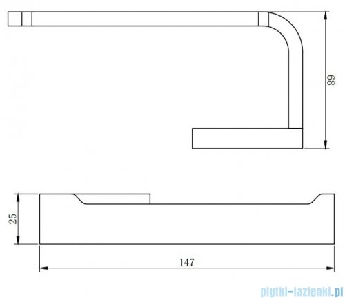 Omnires Reno uchwyt na papier chrom RN42510CR