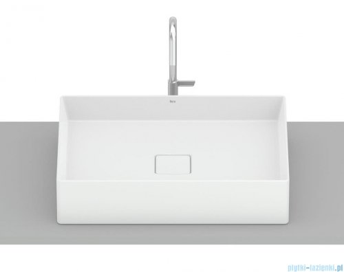 Roca Terra umywalka nablatowa 51x36 cm prostokątna Fineceramic biały mat A32787Z620