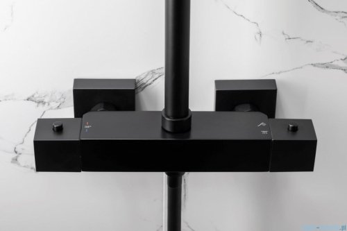 KFA LOGON BLACK deszczownia z baterią termostatyczną natryskową czarny 5746-910-81