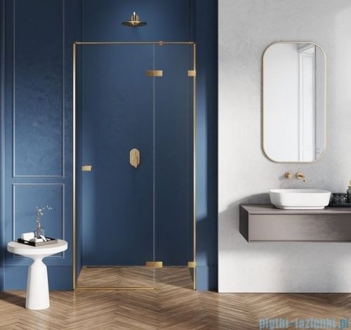 New Trendy Avexa Gold drzwi wnękowe 110x200 cm przejrzyste prawa EXK-1721