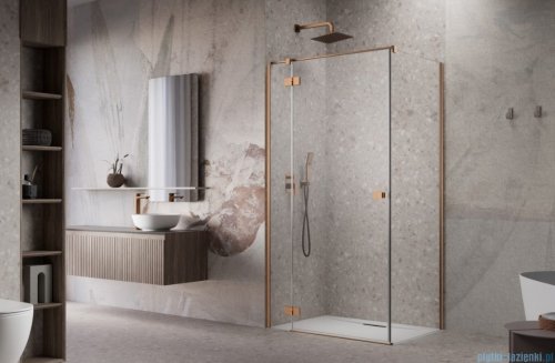 Radaway Essenza Kdj Brushed Copper kabina 110x70cm lewa szczotkowana miedź 1385041-93-01L/1384048-01-01