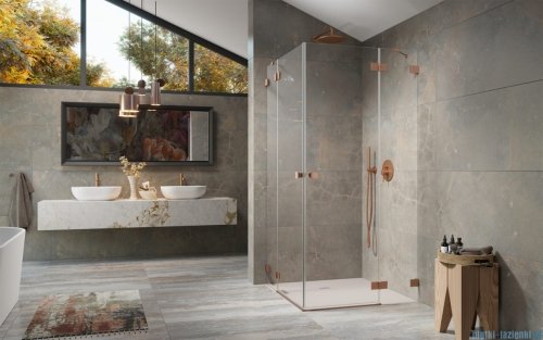 Radaway Essenza Pro Brushed Copper Kdd kabina 100x90cm szczotkowana miedź 10096100-93-01L/10096090-93-01R